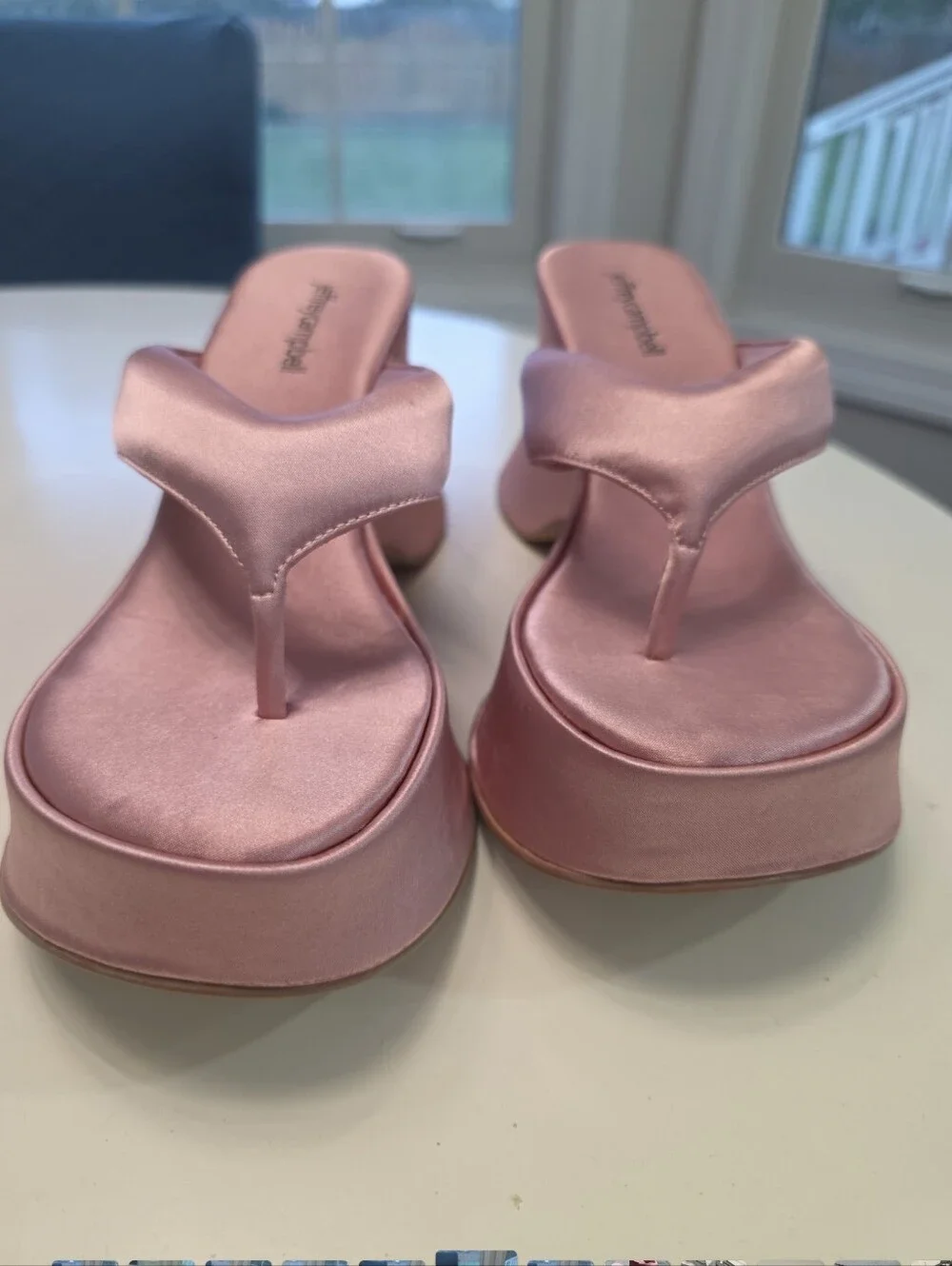 Jeffrey Campbell Drippin Sandal in Pink Satin Women's Size 8.5 - Picture 3 of 7